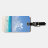 水彩シースケープウェーブスカイ雲テンプレート ラゲッジタグ (正面横)