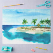 水彩シースケープシリーズデザイン2 薄葉紙 (クラフト)