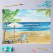 水彩シースケープシリーズデザイン4 薄葉紙 (クラフト)