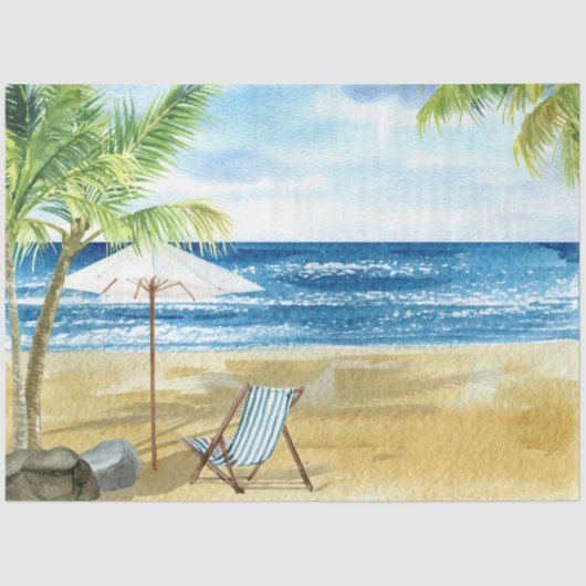 水彩シースケープシリーズデザイン4 薄葉紙 (正面)