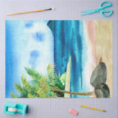 水彩シースケープシリーズデザイン5 薄葉紙 (クラフト)