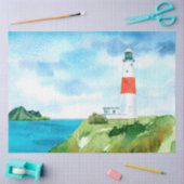 水彩シースケープシリーズデザイン8 薄葉紙 (クラフト)