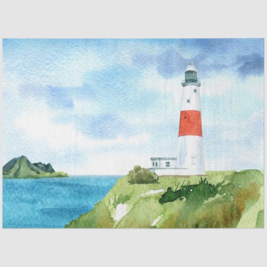 水彩シースケープシリーズデザイン8 薄葉紙 (正面)