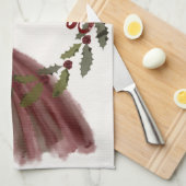 水彩シーズンのご挨拶 キッチンタオル (四つ折り)