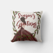 水彩シーズンのご挨拶 クッション (正面)