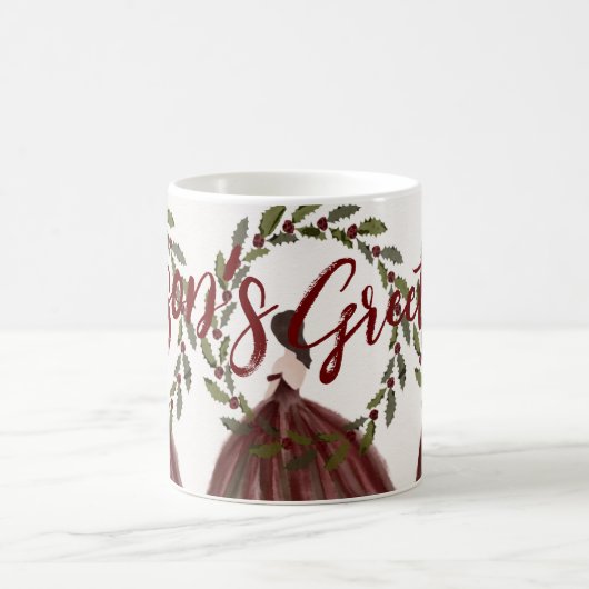 水彩シーズンのご挨拶 コーヒーマグカップ (中央)