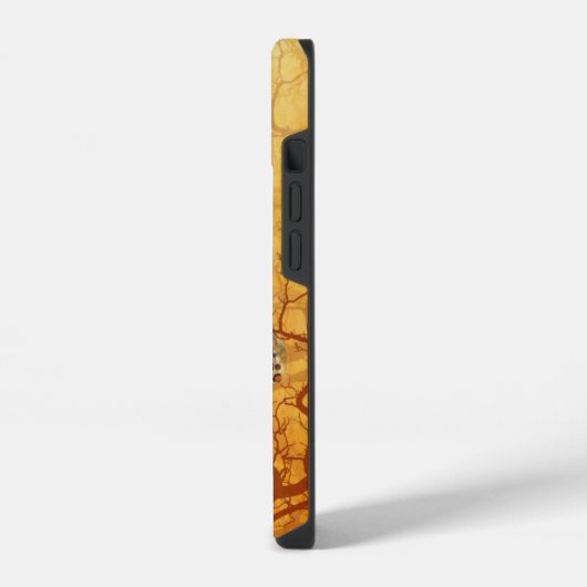 水彩シーダーワクウィングバードワイルドライフ自然アート iPhoneケース (左側面)