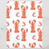 水彩シーフードカニ焼きレストランメニュー チラシ (裏面)