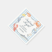 水彩シーフードナイトバースデーパーティー スタンダードカクテルナプキン (角)