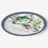 水彩シーフード沸騰 ペーパープレート (アングル)