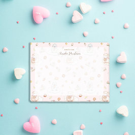 水彩シープペンギンお菓子ドリームピンク名 ポストイット