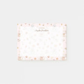 水彩シープペンギンお菓子ドリームピンク名 ポストイット (正面)