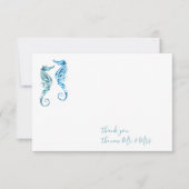 水彩シーホースありがとう文房具 ノートカード (正面)