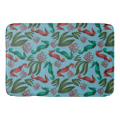 水彩シーホースのパタ航海のーン バスマット (正面)