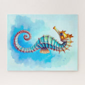 水彩シーホースターコイズ ジグソーパズル (横)