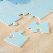 水彩シーホースターコイズ ジグソーパズル (側面)