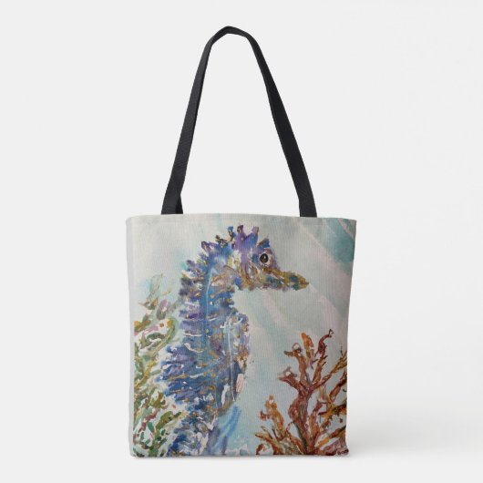 水彩シーホース両面トート トートバッグ (裏面)