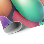 水彩シームレカラフルームバルーン誕生日 ラッピングペーパー (ロールコーナー)