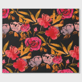 水彩シームレスパタシンプルーン（手描き） ラッピングペーパー (フラット)