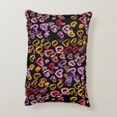 水彩シームレスパターンとハート。 アクセントクッション (裏面(縦))