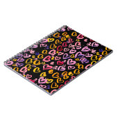 水彩シームレスパターンとハート。 ノートブック (左側)