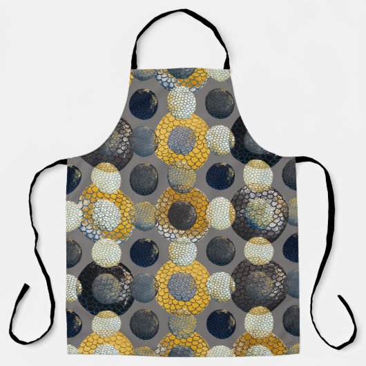 水彩シームレスパターンと抽象芸術 エプロン (正面)