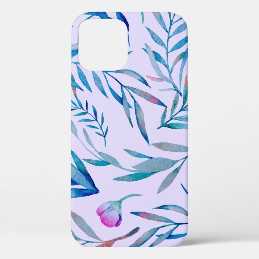 水彩シームレスパターン。植物オーナメント。L Case-Mate iPhoneケース (裏面)