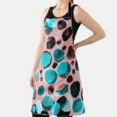 水彩シームレスパターン(水玉模様) エプロン (インサイチュ)