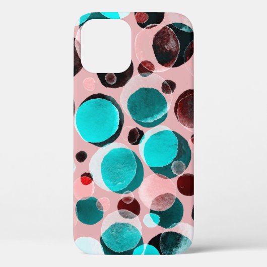 水彩シームレスパターン(水玉模様) Case-Mate iPhoneケース (裏面)