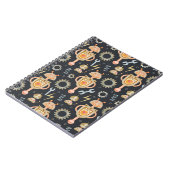 水彩シームレス模様ロボット ノートブック (左側)