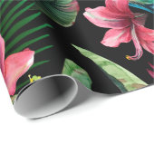 水彩シームレス模様、熱帯鳥、トゥカ ラッピングペーパー (ロールコーナー)