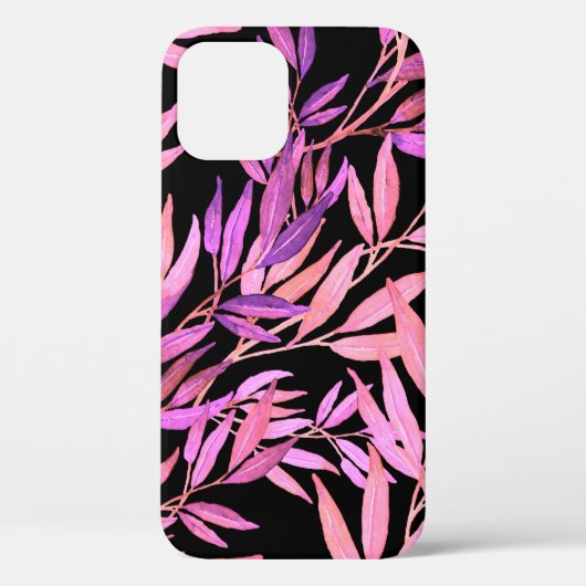 水彩シームレ葉スパターン明るいす Case-Mate iPhoneケース (裏面)