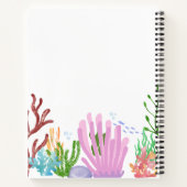 水彩シーライフスケッパーソナライズされたチブック ノートブック (裏面)