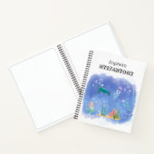 水彩シーライフスケッパーソナライズされたチブック ノートブック (内部)