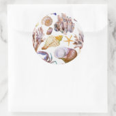 水彩シーライフパターン4 ラウンドシール (バッグ)