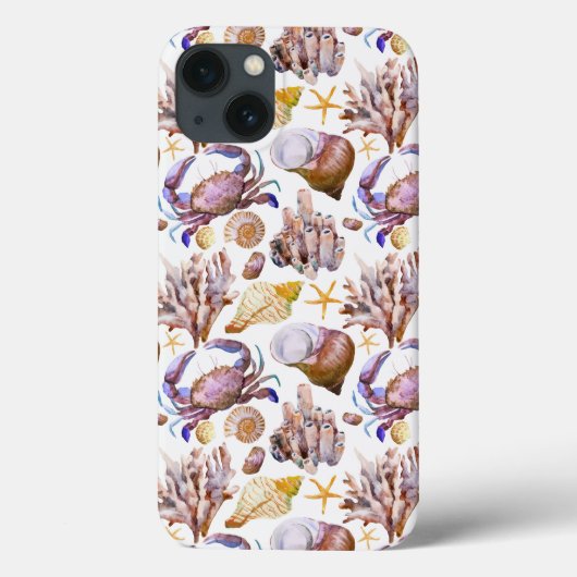 水彩シーライフパターン4 Case-Mate iPhoneケース (裏面)