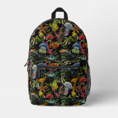 水彩シーライフパターン プリントバックパック (正面)