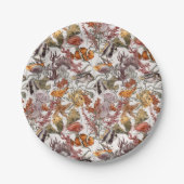 水彩シーライフパターン ペーパープレート (正面)