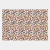 水彩シーライフパターン ラッピングペーパーシート (正面2)