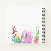 水彩シーライフパーソナライズされた ノートブック (裏面)