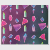 水彩ジェムカラフル銀河系色 ラッピングペーパー (フラット)