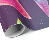 水彩ジェムカラフル銀河系色 ラッピングペーパー (ロールコーナー)