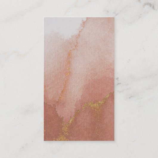 水彩ジェムストーンオレンジベビーシャワーアドバイス エンクロージャーカード (裏面)