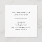 水彩ジェムストーンジュエリーデザイナー名刺 スクエア名刺 (裏面)