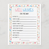 水彩ジェンダーがベビーカードの願いを明らかにする (正面)