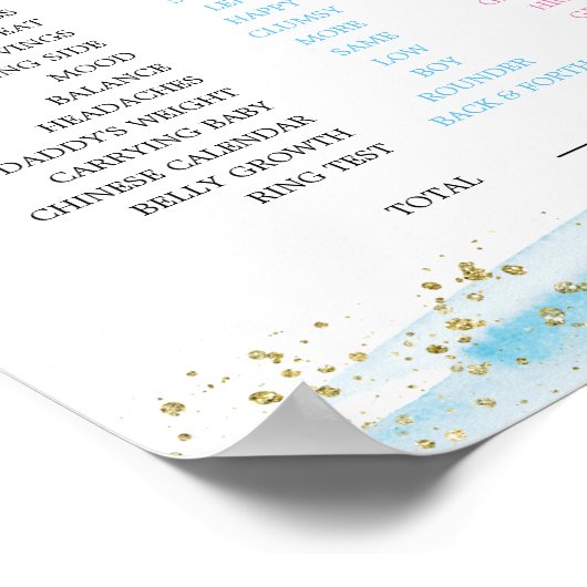 水彩ジェンダーが老妻の物語を明らかにする看板 ポスター (角)