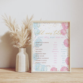 水彩ジェンダーが老妻の物語を明らかにする看板 ポスター