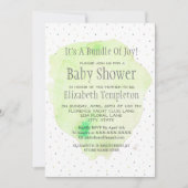水彩ジェンダーニュートラルベイビーシャワー 招待状 (正面)