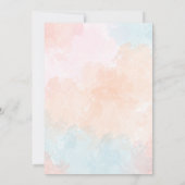 水彩ジェンダーパーティー少年または少女 招待状 (裏面)