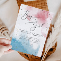 水彩ジェンダーパーティー少年または少女